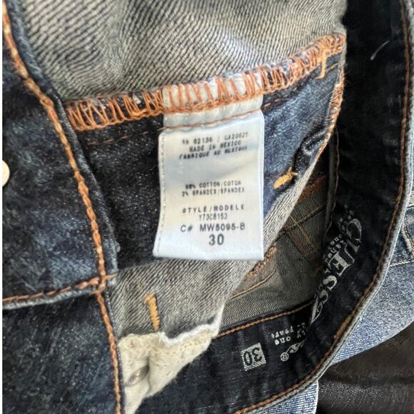 Vintage 90's Guess retro Dark Denim Jeans Size 30 - Picture 7 of 9